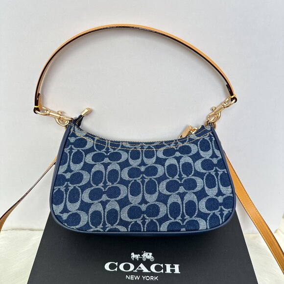 COACH Blue Cowboy Shoulder Bag Crossbody Bag - Picture 13 of 13
